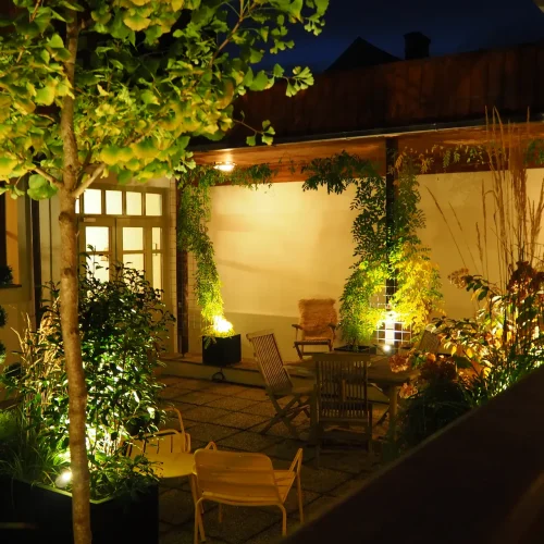 Gemütlicher Garten in der Pension Pia in Guntramsdorf, Thermenregion, nahe Wien